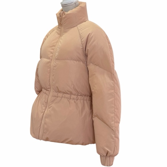 GANNI Whitman Puffer Down Jacket Peach Beige EU 38 US 6 - Picture 9 of 13